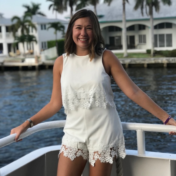 White Lace Romper - Picture 8 of 8